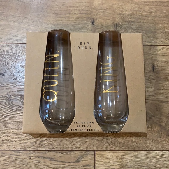 Rae Dunn Other - Rae Dunn King and Queen Champagne Flutes